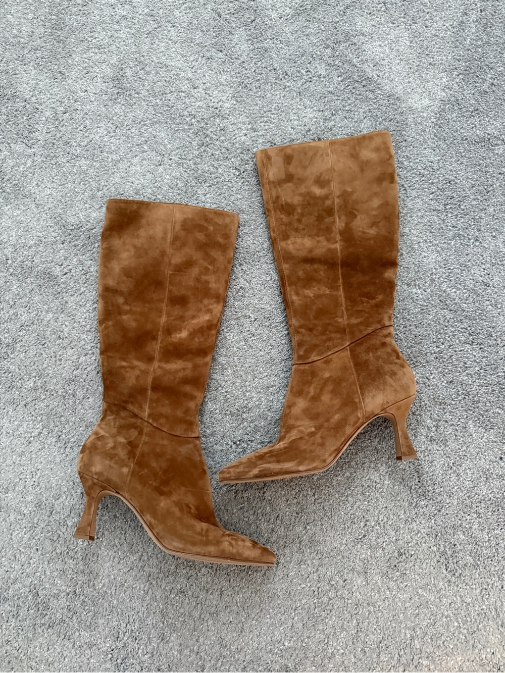 Dolce Vita Gyra Brown Suede Heeled Boots Size 12